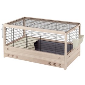 Дървена оборудвана клетка за зайци CAGE ARENA 100 BLACK 100х62.5х51см.